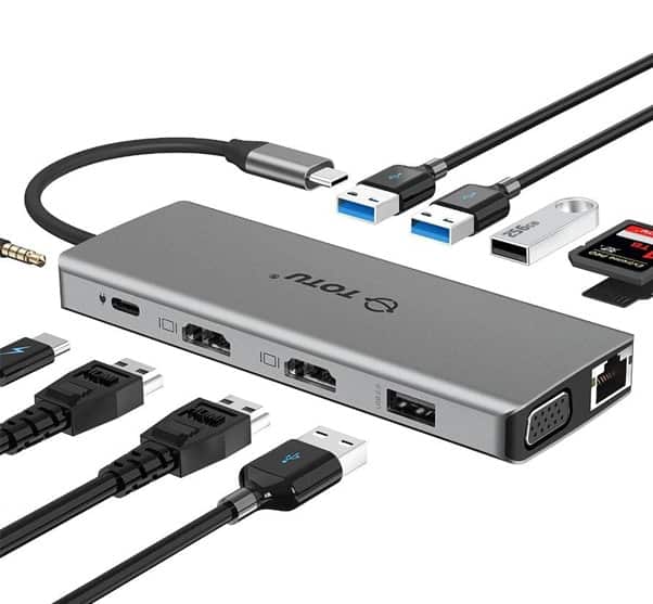 totu 11 in 1 usb c hub adapter with ethernet